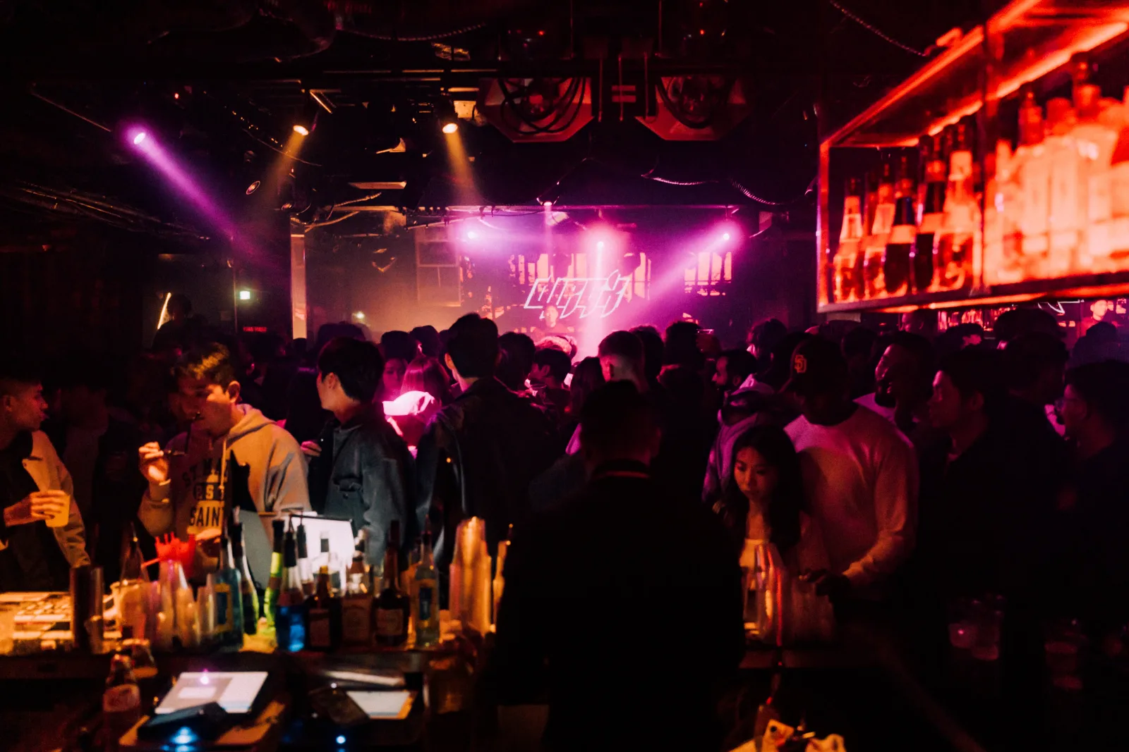 Staff and guests at GALA RESORT nightclub